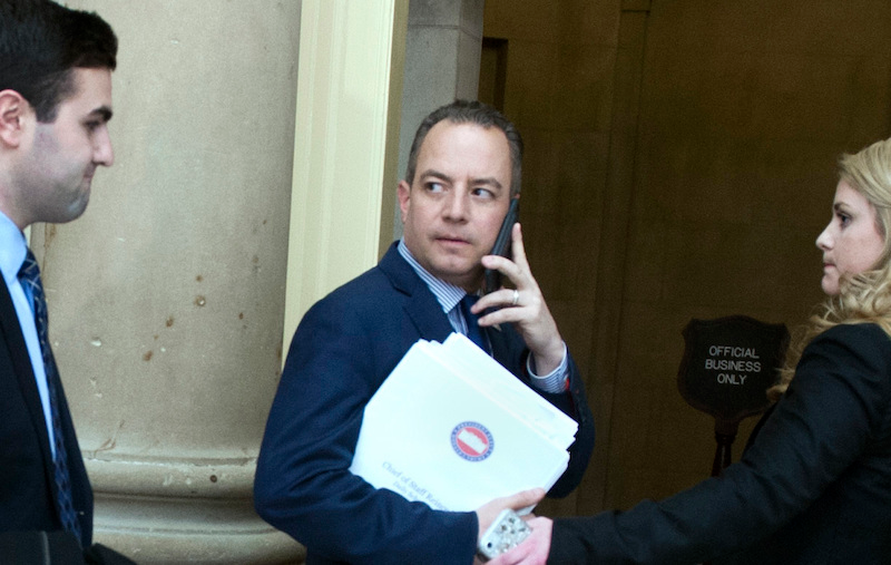 Illustration for article titled This Sure Looks Like Reince Priebus Taking a Seat Reserved for Disabled Passengers